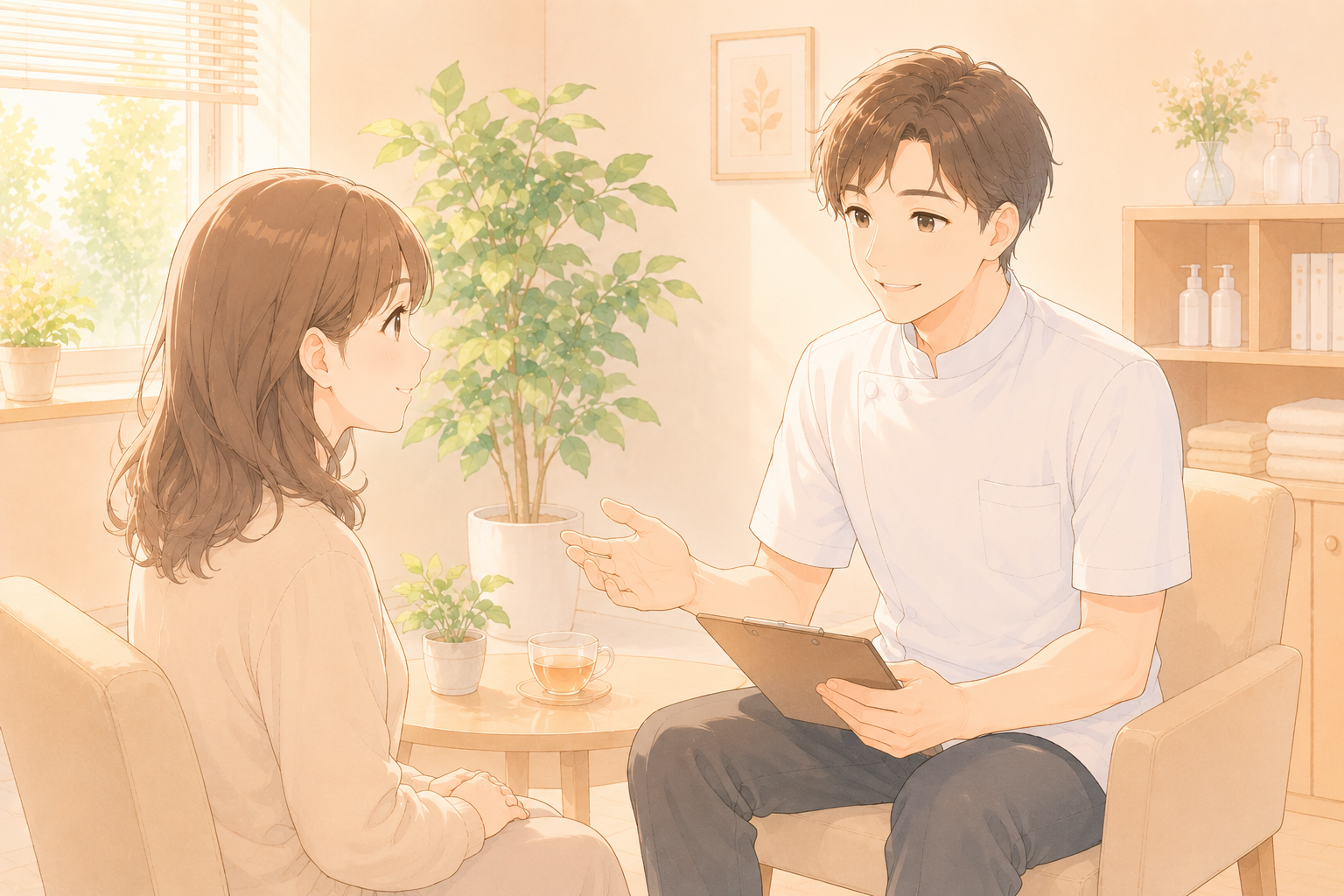 整骨院で患者さんにやさしく寄り添う治療家