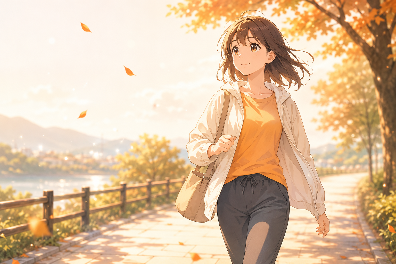 動ける健康な身体で歩く人のイメージイラスト